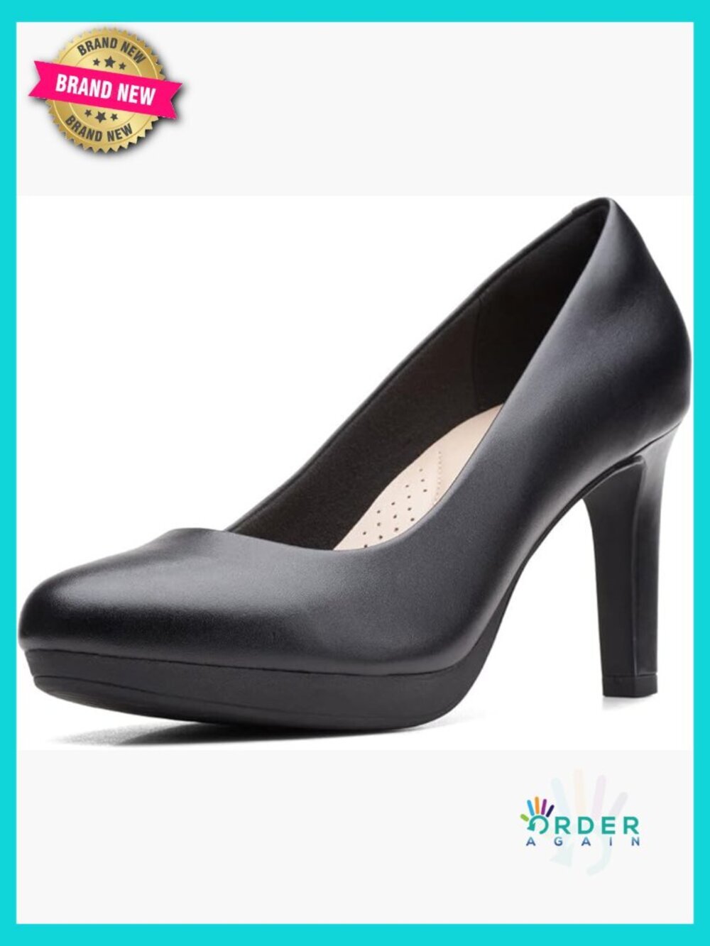 Sleek Black Leather Pumps Comfortable Cushioned Heels Fashion Casual Round Toe
